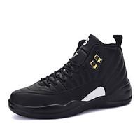 Men\'s Athletic Shoes Spring Fall Winter Suede Outdoor Casual Lace-up Black Red/black Black/White Basketball