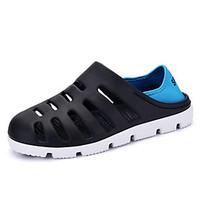 Men\'s Sandals Spring Comfort Hole Shoes PU Rubber Casual Blue Gray Black