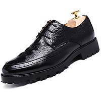 mens oxfords spring fall comfort pu outdoor flat heel burgundy dark br ...