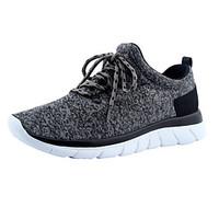 Men\'s Sneakers Comfort Tulle Summer Fall Outdoor Casual Flat Heel Screen Color Gray Black Flat