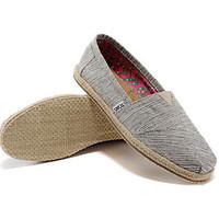 mens loafers slip ons comfort canvas spring casual blue red gray flat