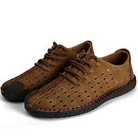 mens sneakers comfort leather synthetic spring casual brown yellow bla ...