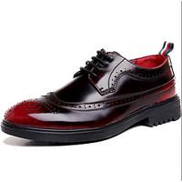 mens sneakers comfort pu spring casual blackred brown black flat