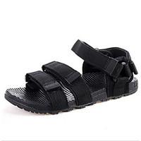 Men\'s Sandals Comfort Tulle Spring Casual Black Flat