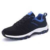 Men\'s Athletic Shoes Comfort PU Spring Fall Outdoor Lace-up Flat Heel Dark Grey Dark Blue Black Under 1in