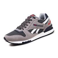 mens athletic shoes comfort pu spring outdoor lace up flat heel brown  ...