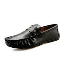 mens oxfords moccasin pu spring fall outdoor flat heel brown gray blac ...