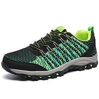 Men\'s Athletic Shoes Comfort PU Spring Fall Outdoor Hiking Lace-up Flat Heel Blue Green Red Under 1in