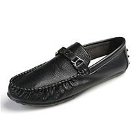 mens oxfords moccasin pu spring fall outdoor flat heel black white und ...