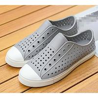 Men\'s Sandals Comfort Hole Shoes Couple Shoes Rubber Spring Casual Gray Black White Flat