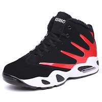 Men\'s Athletic Shoes Spring Fall Winter Comfort PU Outdoor Casual Athletic Black and Red Black and White Basketball