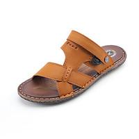 mens sandals summer fall comfort cowhide leather outdoor athletic casu ...