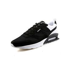 Men\'s Athletic Shoes Spring Summer Comfort PU Casual Walking Flat Heel Lace-up Black/Blue Black/White Black/Red Gray