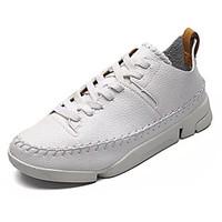 mens sneakers comfort pu spring fall casual comfort lace up flat heel  ...