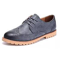 mens sneakers comfort pu spring fall casual comfort lace up flat heel  ...