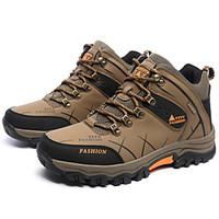 Men\'s Athletic Shoes Comfort Fabric Spring Fall Athletic Flat Heel Khaki Army Green Gray Hiking Shoes