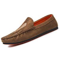 mens oxfords spring fall moccasin suede outdoor flat heel walking