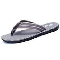 mens slippers flip flops summer comfort pu outdoor flat heel walking