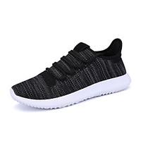 Men\'s Fashion Sneakers Casual Yeezy Shoes Comfort Tulle Athletic Shoes Flat Heel Black / White