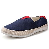 Men\'s Loafers Slip-Ons Spring / Winter Comfort Linen Casual Flat Heel Slip-on Blue / Green / Gray / Royal Blue Walking