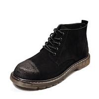 mens boots spring comfort suede casual dark brown gray black