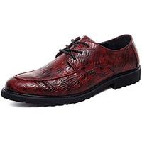 Men\'s Oxfords Comfort Light Soles Leather Wedding Office Career Party Evening Flat Heel Walking Shoes