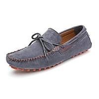 Men\'s Boat Shoes Spring Summer Fall Moccasin Suede Outdoor Office Career Dress Casual Yellow Gray Dark Blue