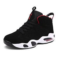 Men\'s Sneakers Spring / Summer / Fall Leather Casual Flat Heel Black / Black and Red / Black and White Basketball