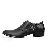 mens oxfords spring fall cowhide casual flat heel black