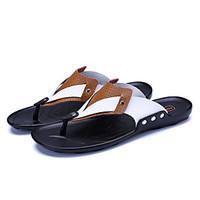 mens sandals light soles pu spring summer office career casual flat he ...