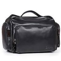 Men Handbag Cowhide All Seasons Male Messenger Bag Trendy Shoulder Bag Black Business Bag D8061-1