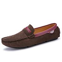 Men\'s Loafers Slip-Ons Light Soles Pigskin Spring Summer Outdoor Casual Flat Heel Khaki Brown Gray Black Walking Shoes
