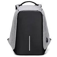 Men Backpack Canvas Fall Casual Bucket Zipper Zipper Light Grey Amethyst Black Normal