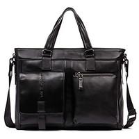 Men Tote Cowhide All Seasons Business Bag Briefcase High Quality Cowhide Laptop Bag Male Trendy Handbag Men Leisure D90019-1