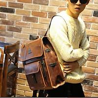 Men PU Casual Backpack