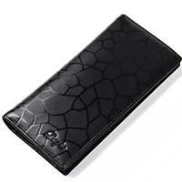 Men Wallets Genuine Leather Purse Stone Pattern Money Bag Man Cowhide Card Holder D6019-1