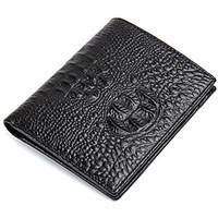 Men Wallets Genuine Leather Alligator cowhide Short Purse Brand Card Holder D6023-2