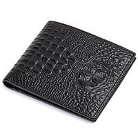 Men Wallets Genuine Leather Alligator cowhide Short Purse Brand Card Holder D6023-3