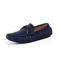 Men\'s Loafers Slip-Ons Light Soles Suede Spring Summer Outdoor CasualFlat Heel Khaki Blue Red Gray Black Flat Walking Shoes
