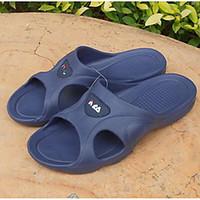 mens slippers flip flops comfort pvc spring casual navy blue black fla ...