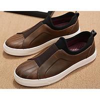 mens sneakers comfort cowhide spring casual screen color dark brown bl ...