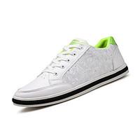 Men\'s Sneakers Ankle Strap PU Summer Fall Casual White/Green White/Blue Black 1in-1 3/4in
