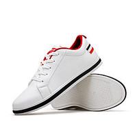 Men\'s Sneakers Ankle Strap PU Summer Fall Casual Red/White Black White 1in-1 3/4in