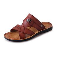 mens sandals comfort leatherette spring casual screen color khaki brow ...