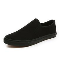 mens sneakers comfort canvas spring casual black white flat