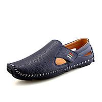 mens loafers slip ons spring moccasin pu outdoor casual flat heel othe ...