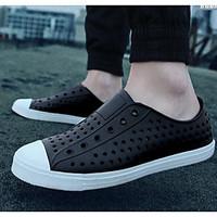 mens sandals spring comfort tulle casual black white