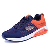 Men\'s Athletic Shoes Spring Summer Mary Jane Comfort Tulle Outdoor Athletic Casual Running Flat Heel Lace-up Blue Orange Black