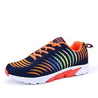 Men\'s Sneakers Spring Summer Mary Jane Comfort Tulle Outdoor Athletic Casual Running Lace-up Gray Orange