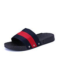 Men\'s Slippers Flip-Flops Couple Shoes Light Soles Fabric Casual Flat Heel Black/White Green Red Walking Shoes